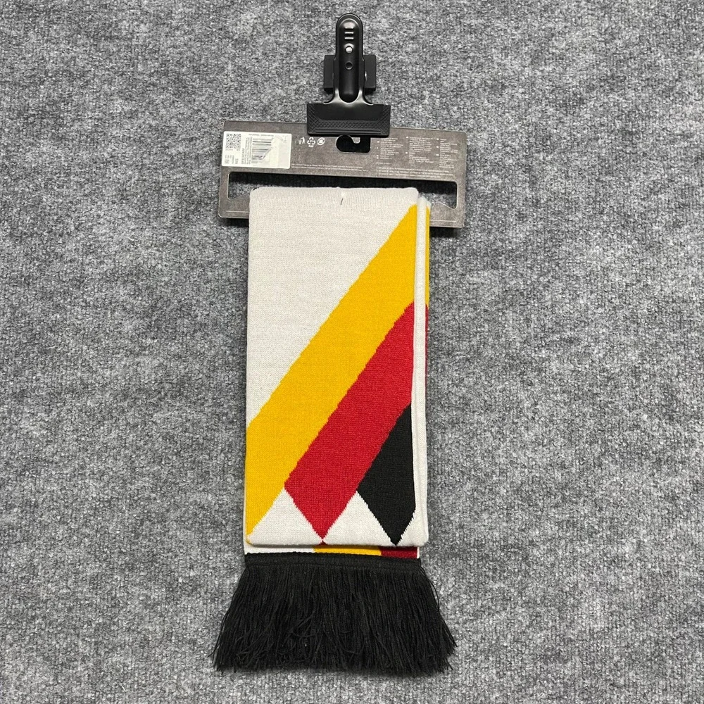 Adidas Germany DFB Scarf White Black Red Yellow Soccer Fan Gear KC6688 NEW